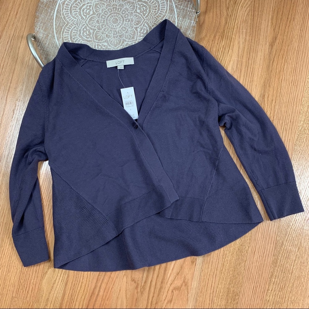 Ann Taylor Loft One Button Cardigan Shawl 44